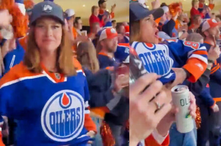 oilers fan flash not censored